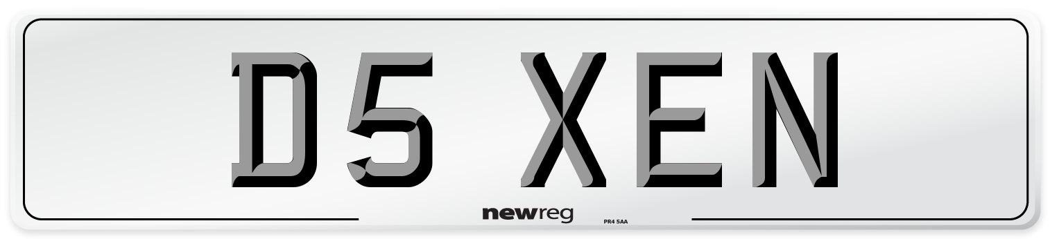 D5 XEN Number Plate from New Reg